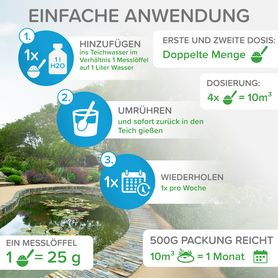 Bioenzymatischer Reiniger für Ihre GARTENTEICH (Sommer) 500g